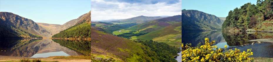 picturesque landscape in glendalough county wicklow ireland a tourist attraction